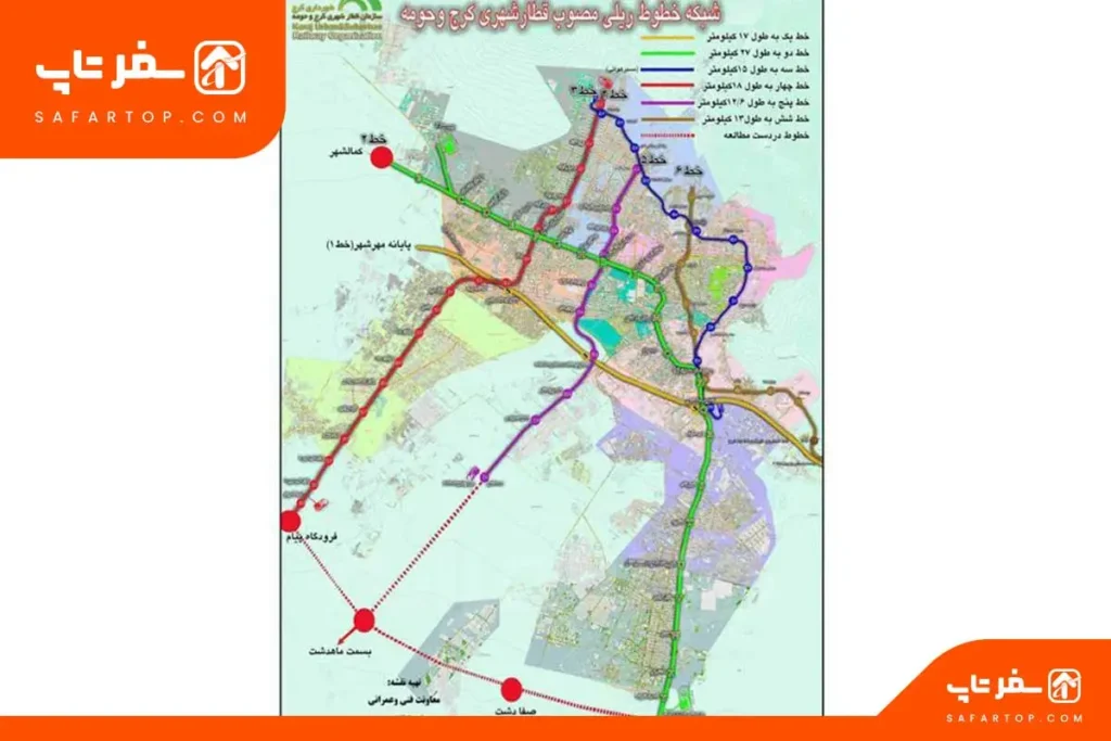نقشه مترو کرج