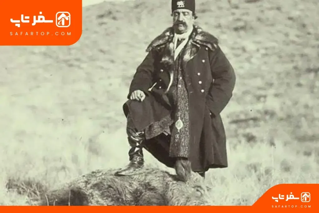 شکار ناصرالدین شاه در پارک ملی خجیر