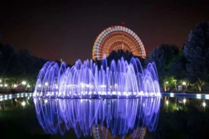 پارک های تهران در شب